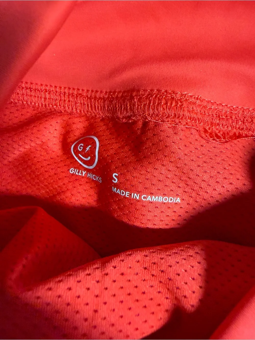 Gilly Hicks Bright Coral Athletic Shorts‎ with Peach Panels